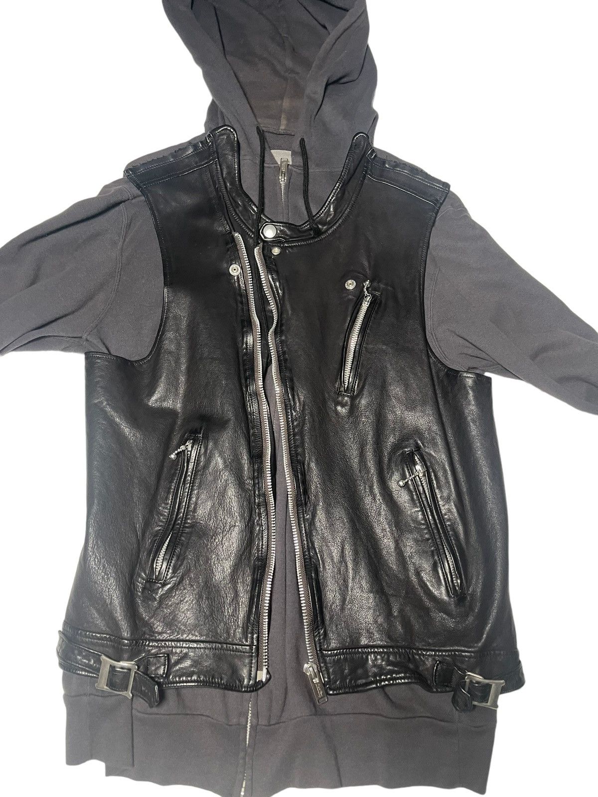 Jun Takahashi Undercover ss12 leather zip up jacket Size US M / EU 48-50 / 2 - 5 Thumbnail