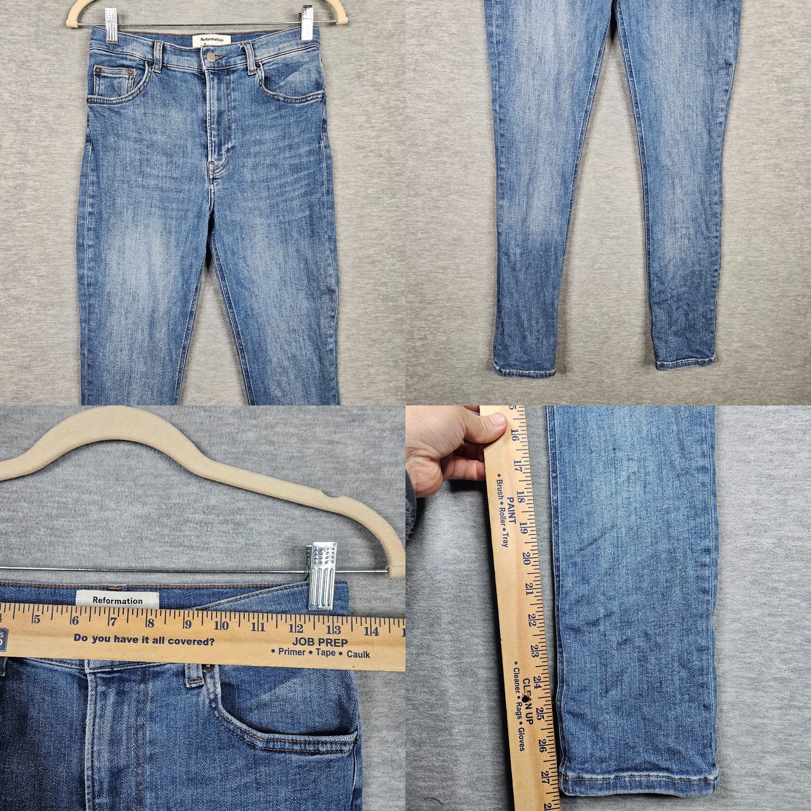 Reformation Reformation Jeans Women's Wash Destin Five Pockets Casual Size 27 Blue Regular Denim Pocketed Front Not apply 92% Organic cotton 8% Elastane X Size 27" / US 4 / IT 40 - 8 Thumbnail