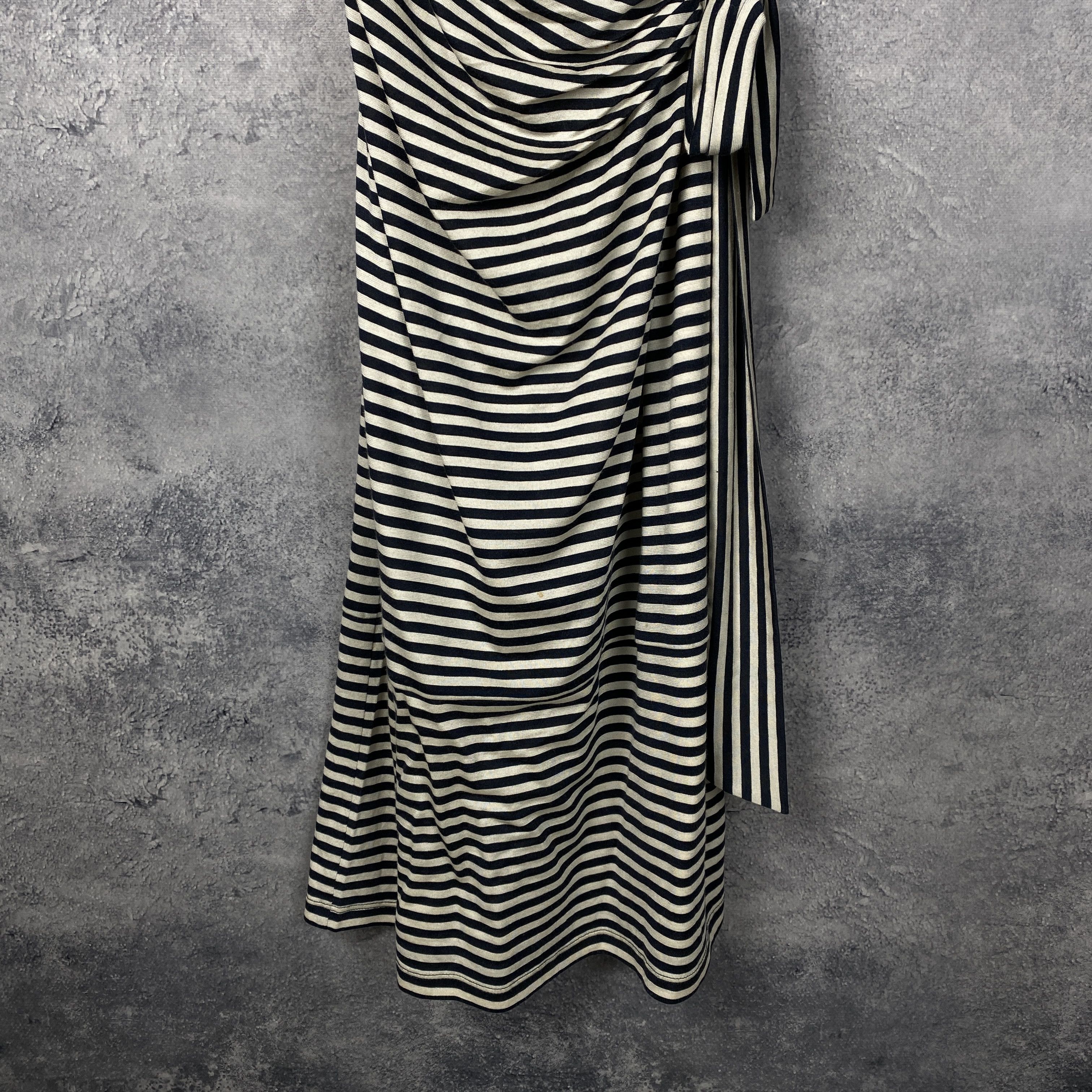Vintage × Weekend Max Mara Weekend Max Mara Women's Dress Size L Blue White Sleeveless Size L / US 10 / IT 46 - 3 Thumbnail
