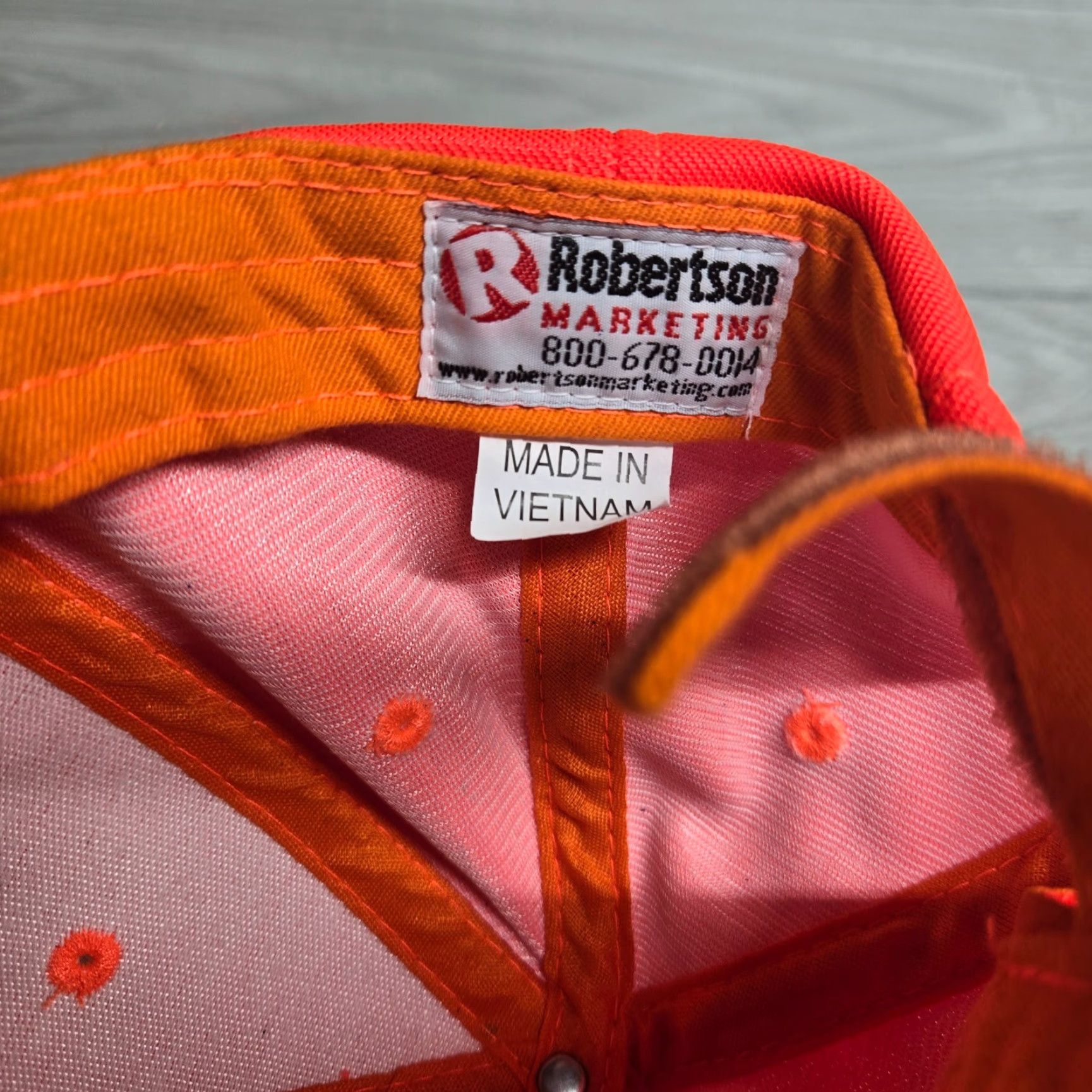 Vintage VINTAGE Grand Home Furnishings Orange Robertson Hat Visor Cotton Adjustable Hat Womens Adults Unisex Cap Event 90s Gift Size ONE SIZE - 6 Thumbnail