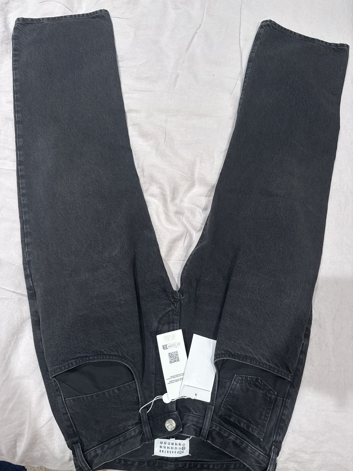 Maison Margiela Maison Margiela Straight Jeans With Contrasted Pockets Black Size US 31 - 10 Thumbnail