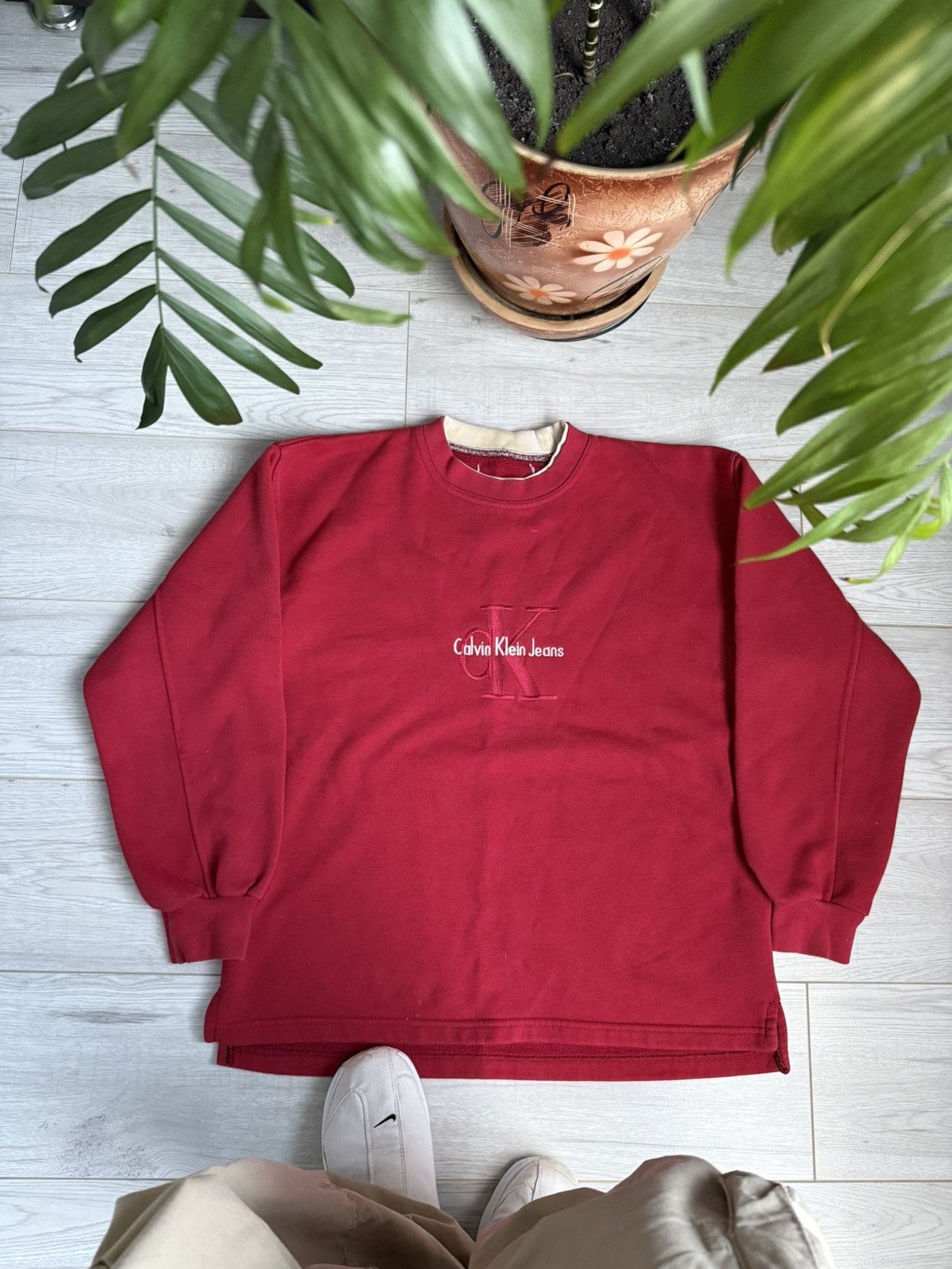 Calvin Klein × Vintage Vintage Calvin Klein oversized sweatshirt Size US L / EU 52-54 / 3 - 1 Thumbnail