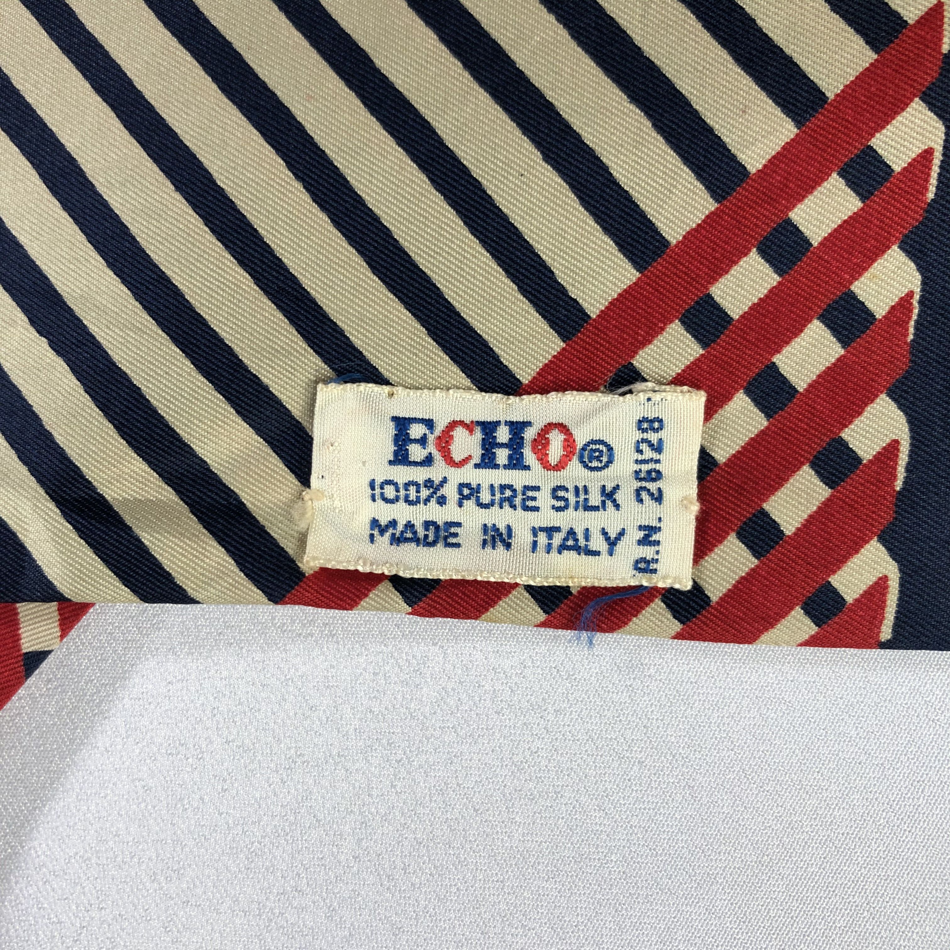 Vintage Vintage Echo Silk Scarf Size ONE SIZE - 5 Thumbnail