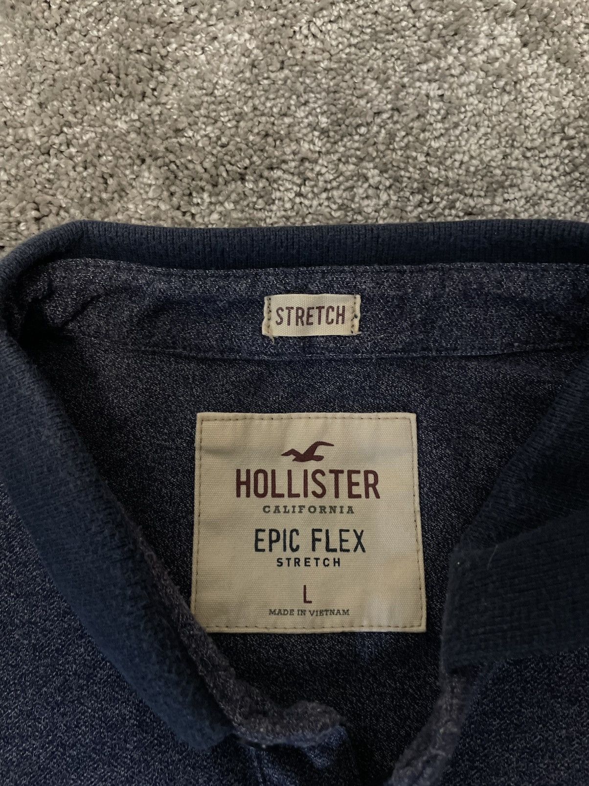 Hollister 🔵 Hollister Epic Flex – dark blue polo Size US L / EU 52-54 / 3 - 2 Thumbnail