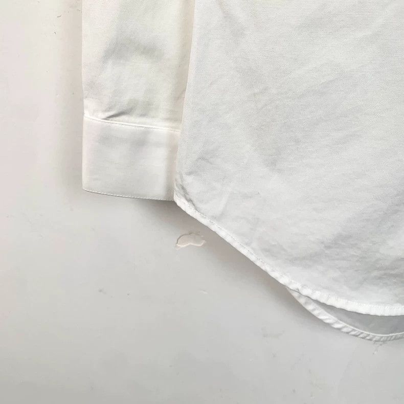 Dior Dior Size 37 White striped stitching lapel long-sleeved sh Size US XS / EU 42 / 0 - 4 Thumbnail