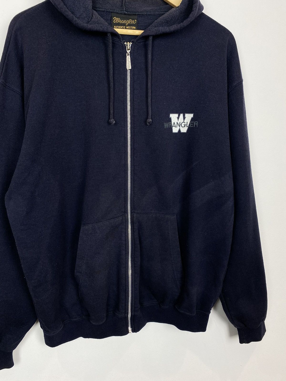 Wrangler Vintage Wrangler Authentic Western Full Zip Hoodie Sun Faded Size US L / EU 52-54 / 3 - 3 Thumbnail