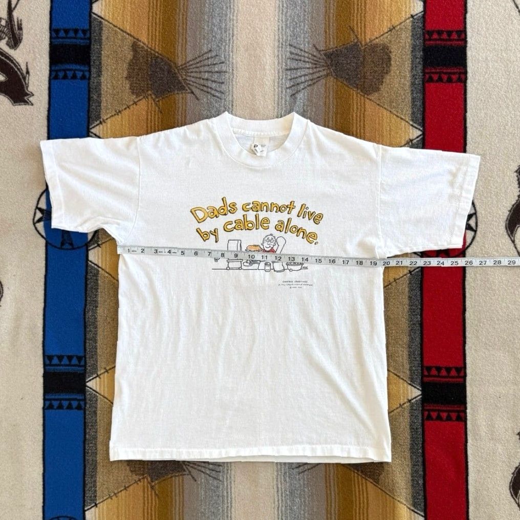 Vintage VINTAGE 90s Hallmark Funny T-Shirt Men Large White Crew Neck Short Sleeve Cartoon Dad Humor Shirts Size US L / EU 52-54 / 3 - 5 Thumbnail