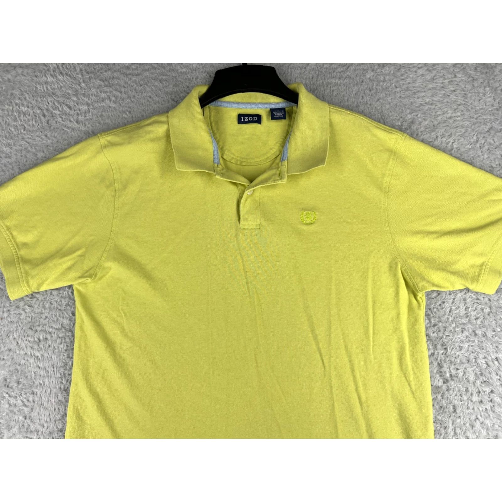 Izod IZOD Polo Shirt Mens XL Green 100% Cotton Short Sleeve Casual Golf Slim Fit Polo Shirt Mens XL Green Size US XL / EU 56 / 4 - 6 Thumbnail