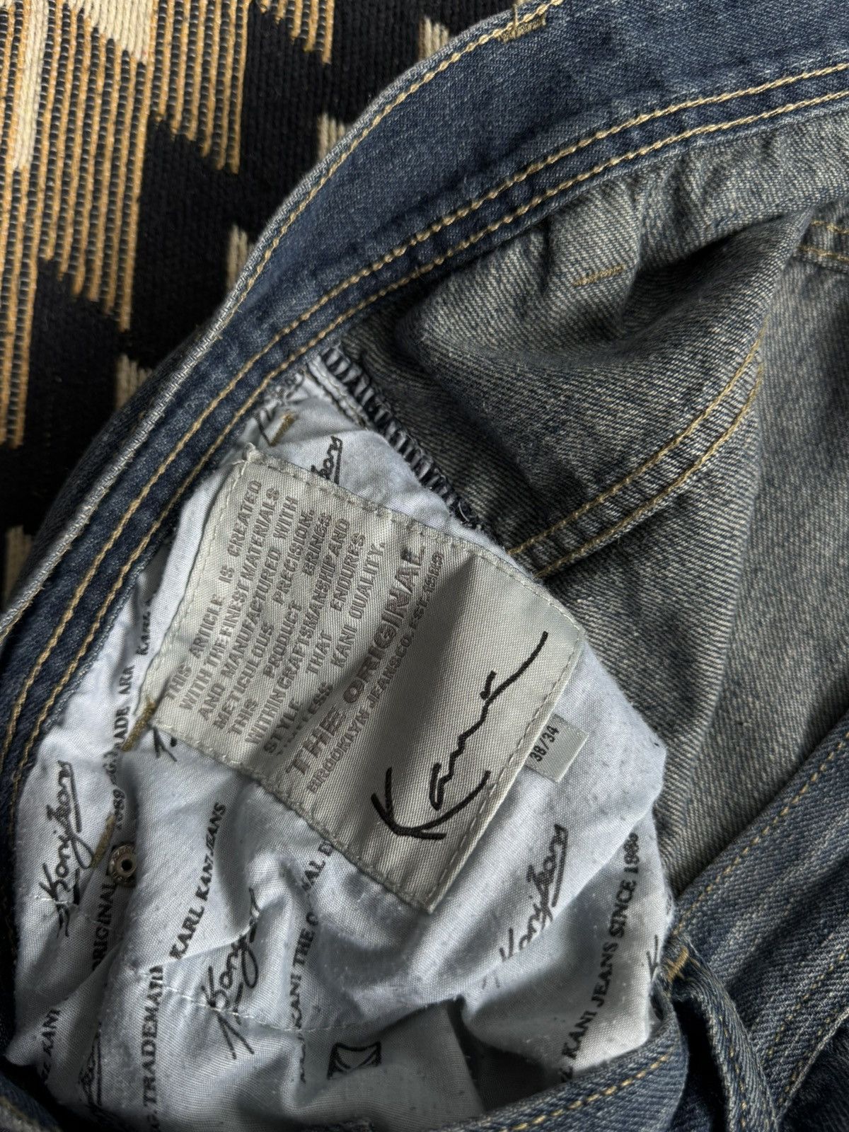 Karl Kani Vintage Y2K Karl Kani Baggy Distressed Denim Pants Size US 38 / EU 54 - 15 Thumbnail