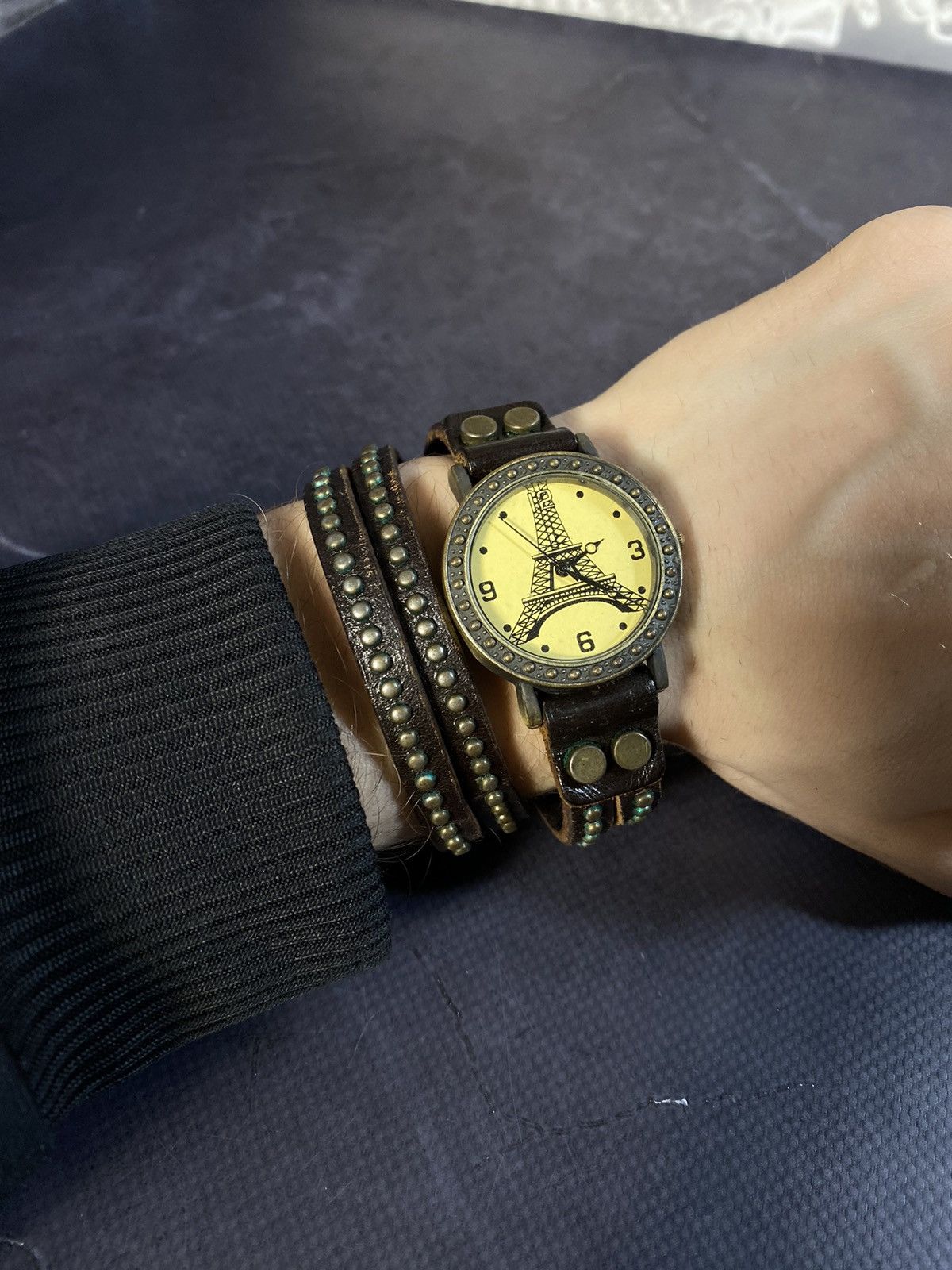 Japanese Brand × Vintage Stylish Eiffel Tower Dial Watch Japanese Brand ✨ Size ONE SIZE - 4 Thumbnail