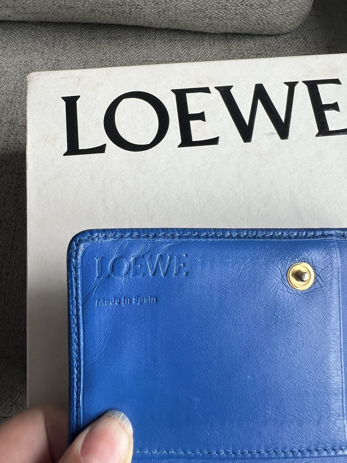 Loewe Textured Calfskin Small Vertical Zip Wallet