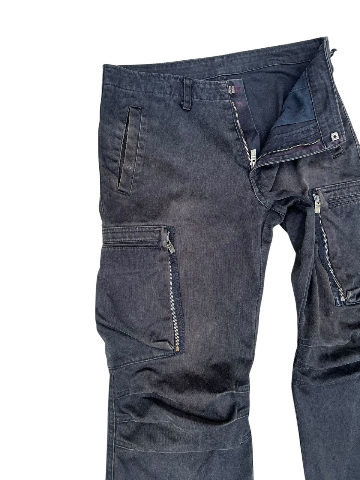 wjk WJK Japan Distressed Sun Faded Black Cargo Trouser Pant Size US 30 / EU 46 - 9 Thumbnail