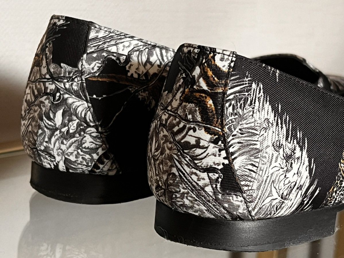 Hermes Hermès Black Printed Silk Equateur Tattoo Flat Loafers Size US 7 / IT 37 - 6 Thumbnail