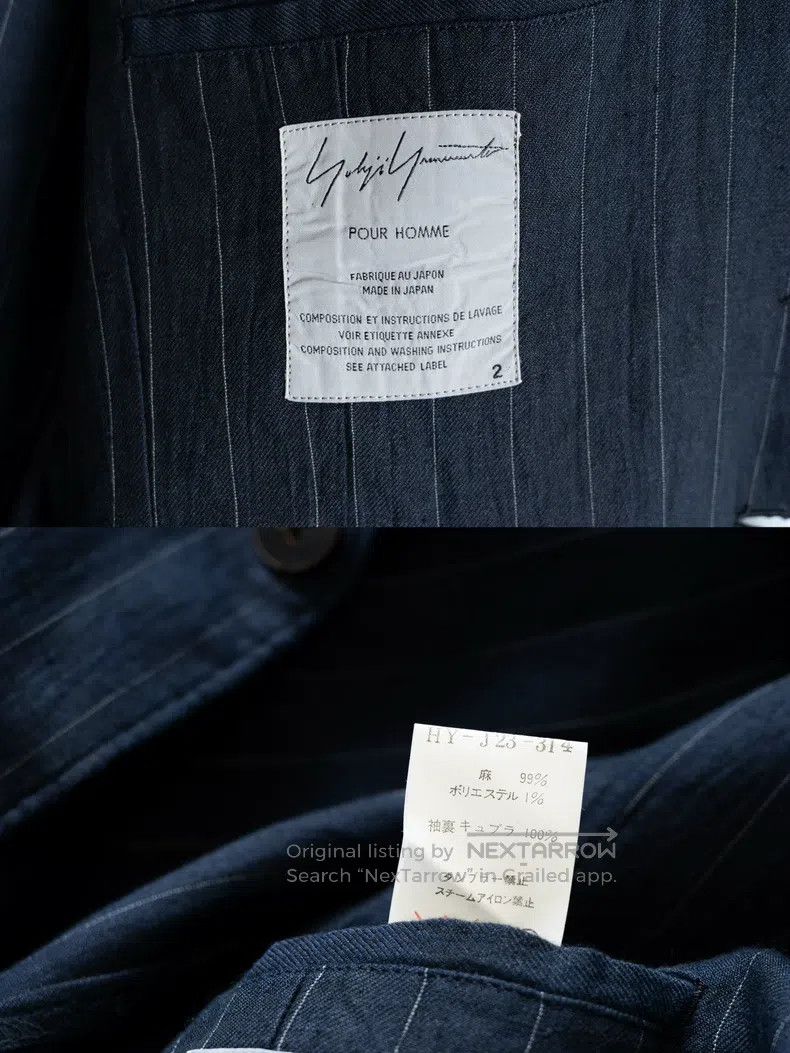 Yohji Yamamoto YOHJI YAMAMOTO Striped Double Layer Jacket Size US M / EU 48-50 / 2 - 8 Thumbnail