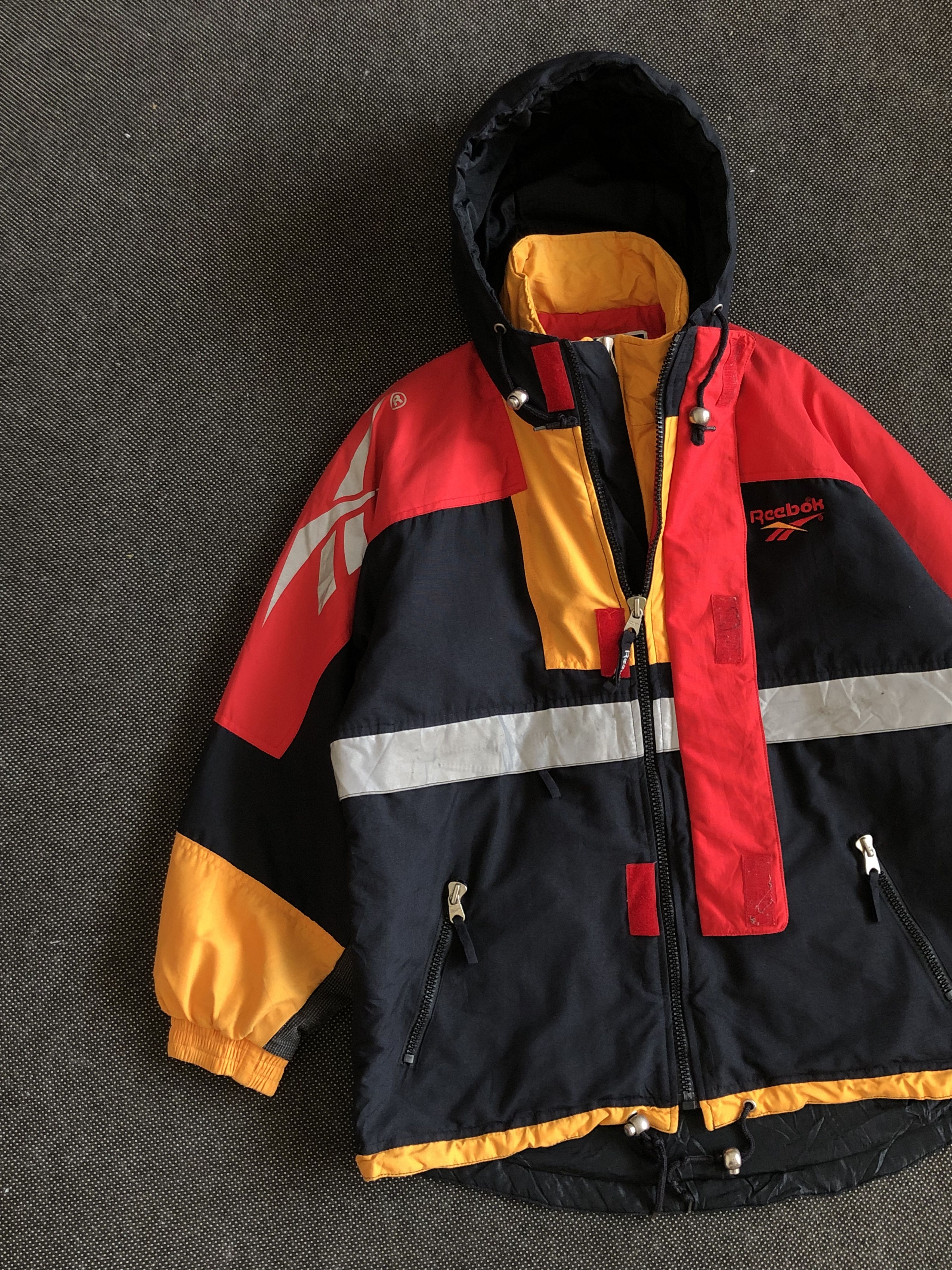 Reebok RARE🔥VINTAGE 90’S PLANET REEBOK OUTDOOR REFLECTOR JACKET Size US XL / EU 56 / 4 - 4 Thumbnail