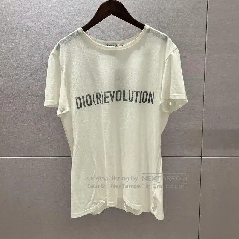 Dior Dior White Cotton Graphic T. Size XS / US 0-2 / IT 36-38 - 1 Thumbnail
