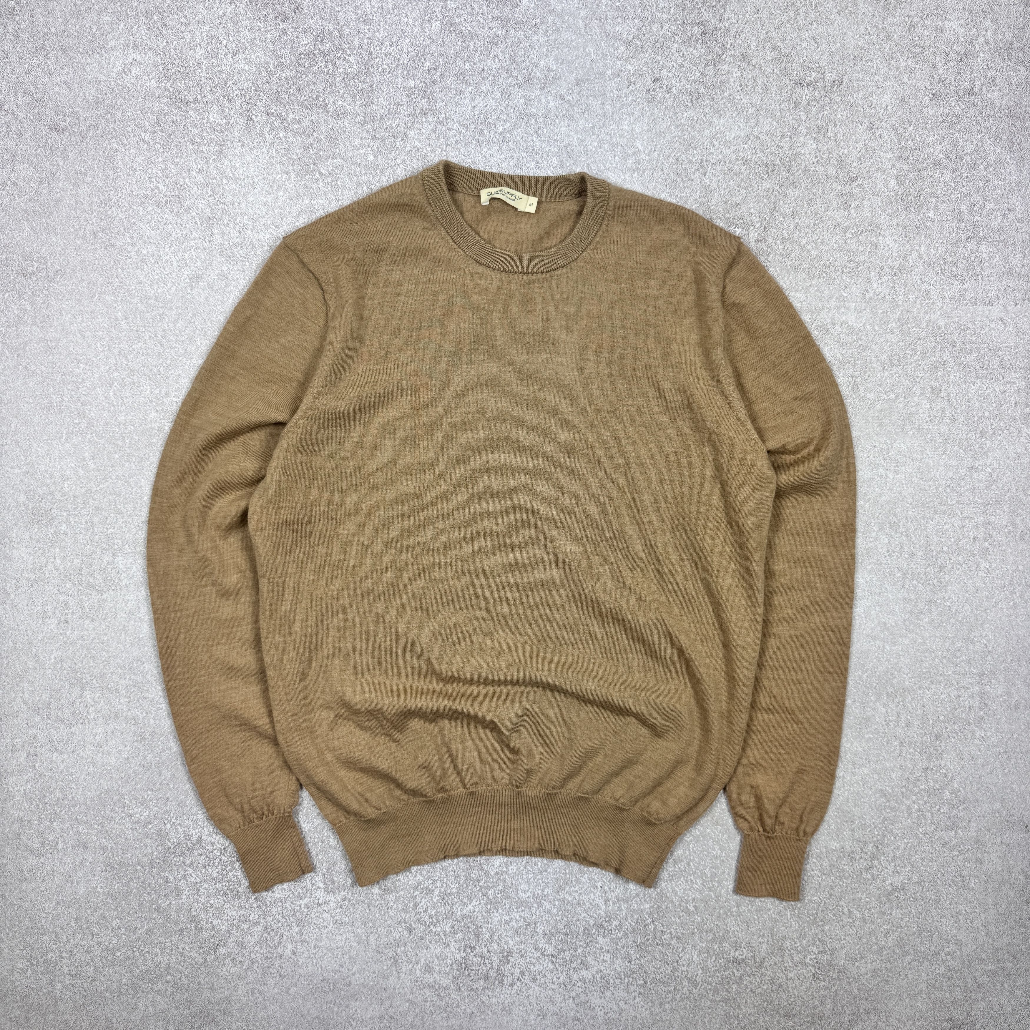 Suitsupply Suitsupply Merino Wool Beige Crewneck Jumper Sweater Size M Size US M / EU 48-50 / 2 - 1 Thumbnail