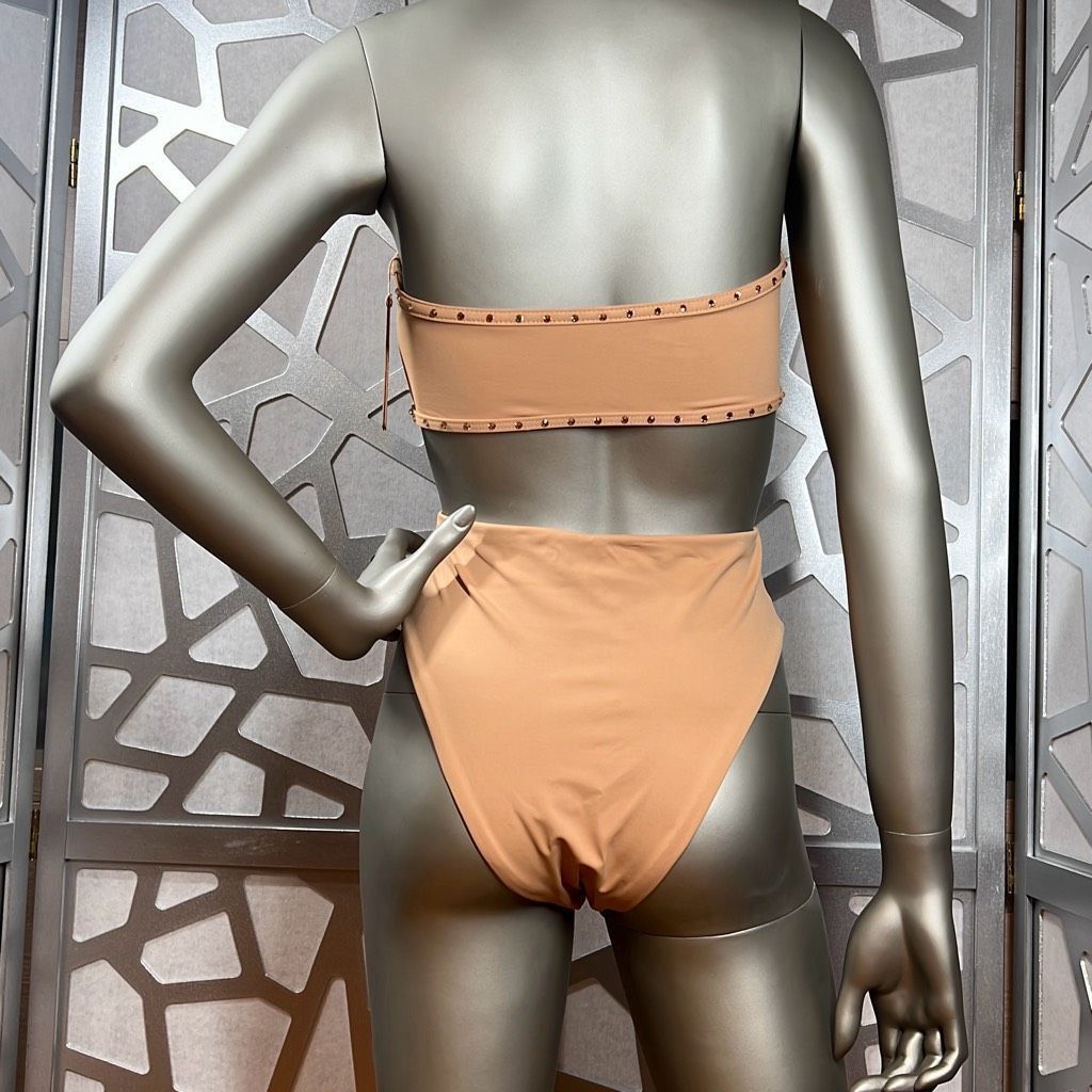 SKIMS Skims Rhinestones Bandeau High waisted Nude Bikini S Size ONE SIZE - 6 Thumbnail