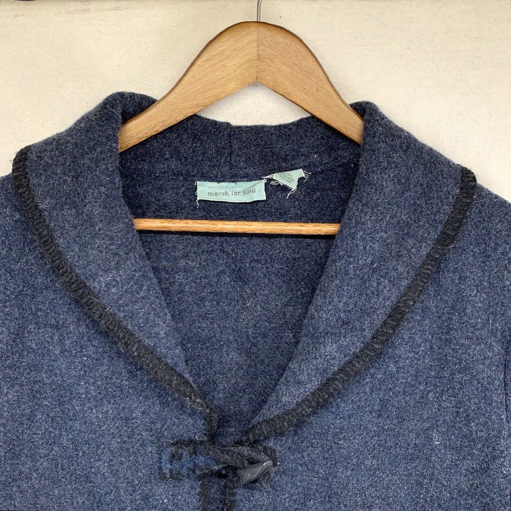 Vintage VINTAGE Marsh Landing Women’s Wool Jacket Coat Short Heavyweight Long Sleeve Blue Solid Fall Winter Casual Bohemian Size M / US 6-8 / IT 42-44 - 5 Thumbnail