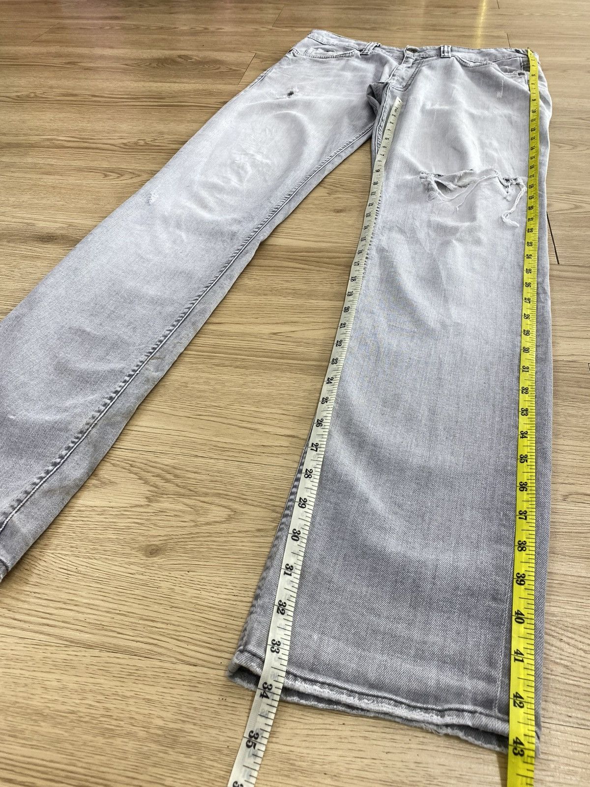 Japanese Brand Vintage Japanese Brand Straight Cut Faded Distressed Denim Size US 31 - 15 Thumbnail