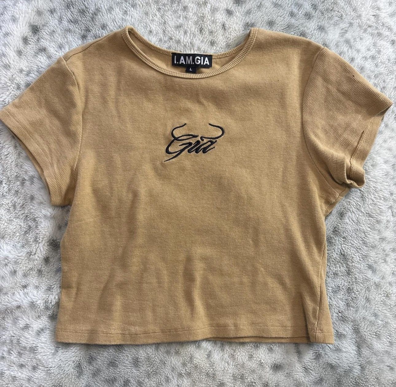 I.AM.GIA IAMGIA Tan Cropped Top Size S / US 4 / IT 40 - 1 Thumbnail