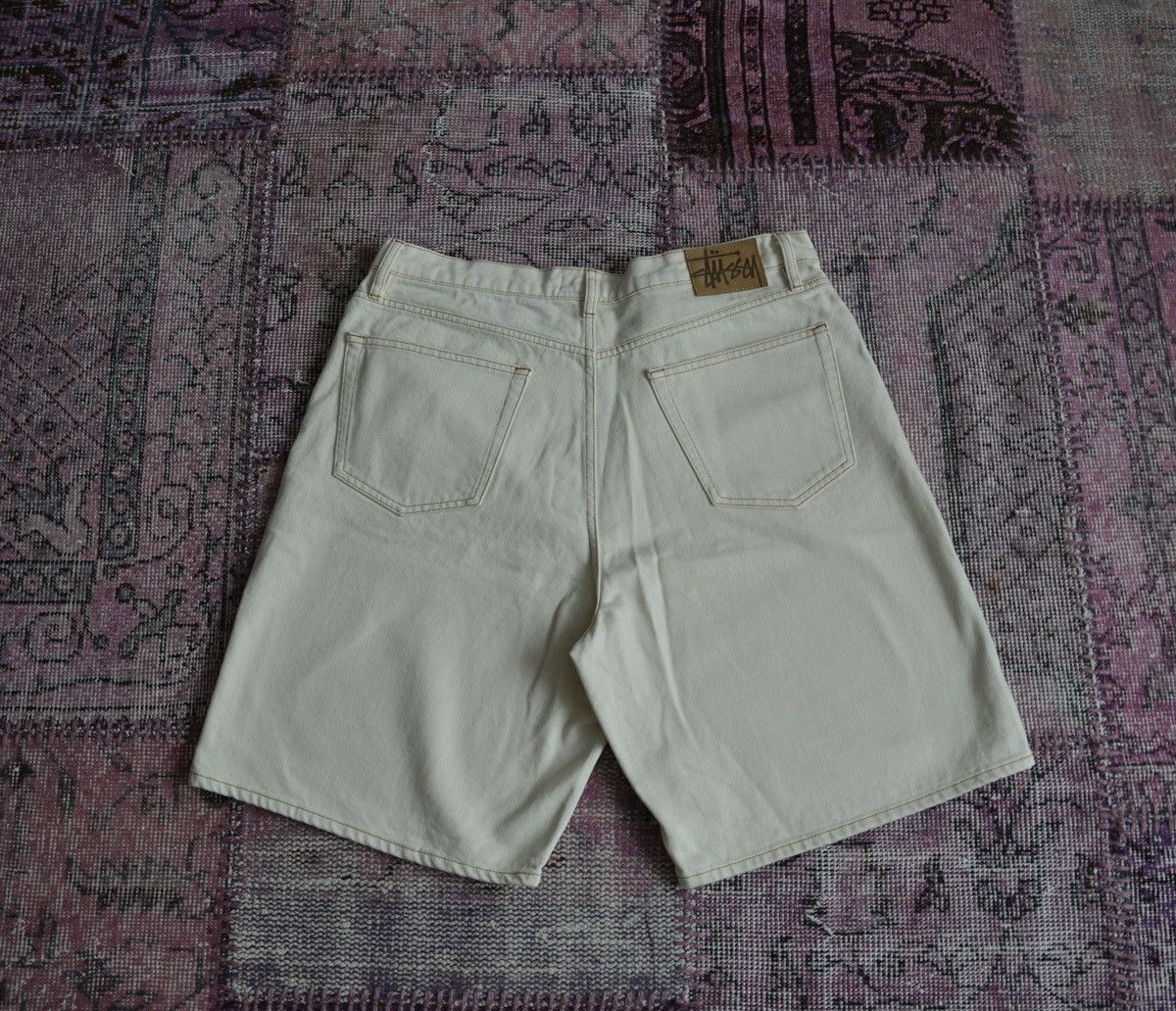 Japanese Brand × Stussy Stussy Big’ol cream shorts **RARE** Size US 30 / EU 46 - 3 Thumbnail
