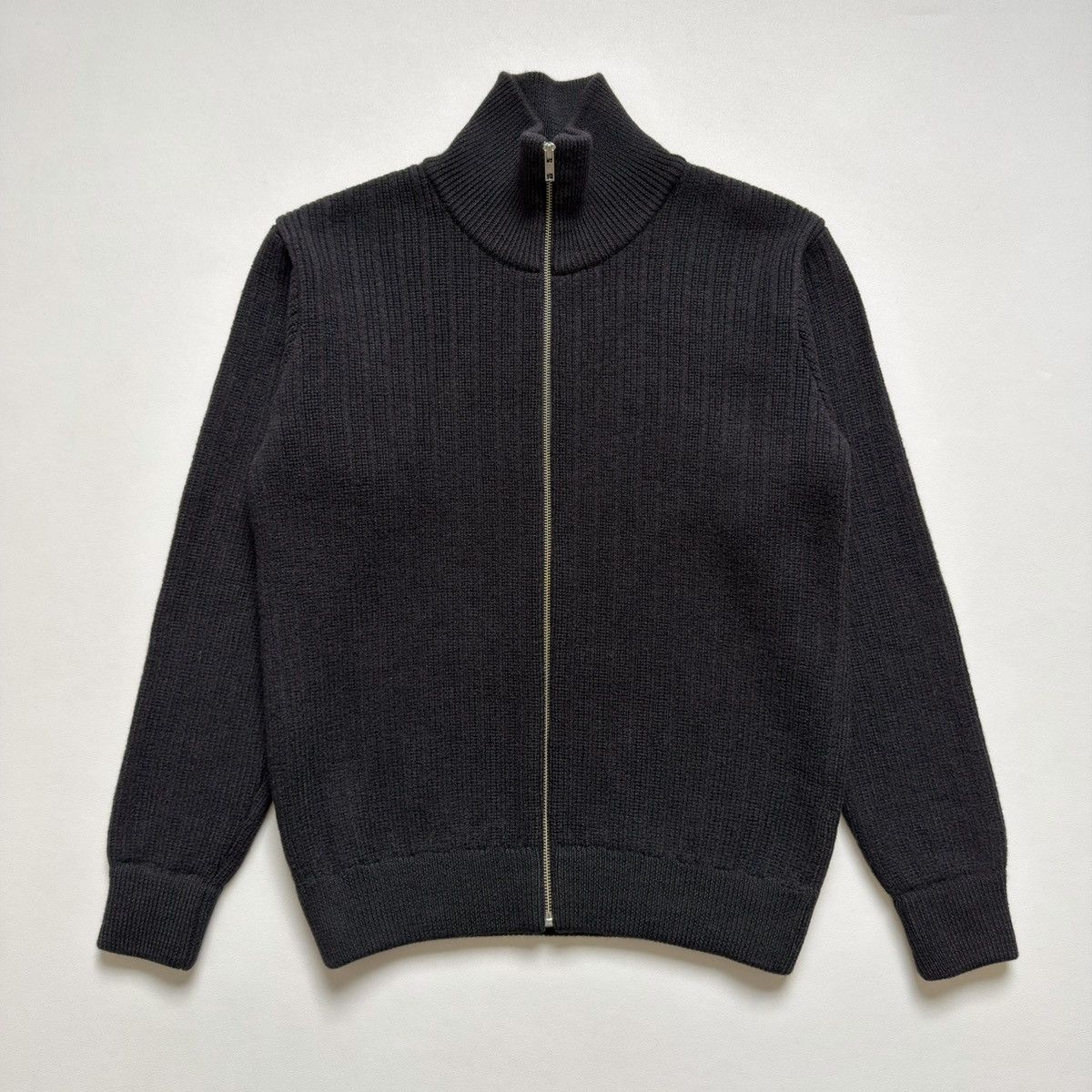 Our Legacy Brushed Ribbed Knit Wool Zip Drivers Sweater Size US M / EU 48-50 / 2 - 10 Thumbnail