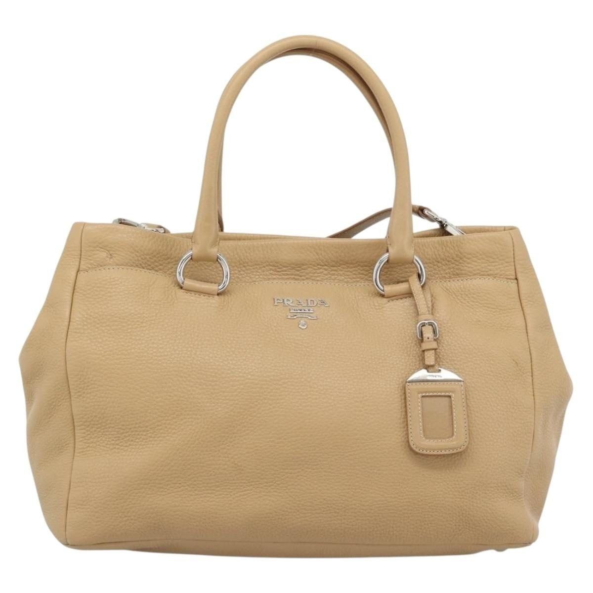 Prada Prada Vitello Handbag Beige Size ONE SIZE - 1 Thumbnail