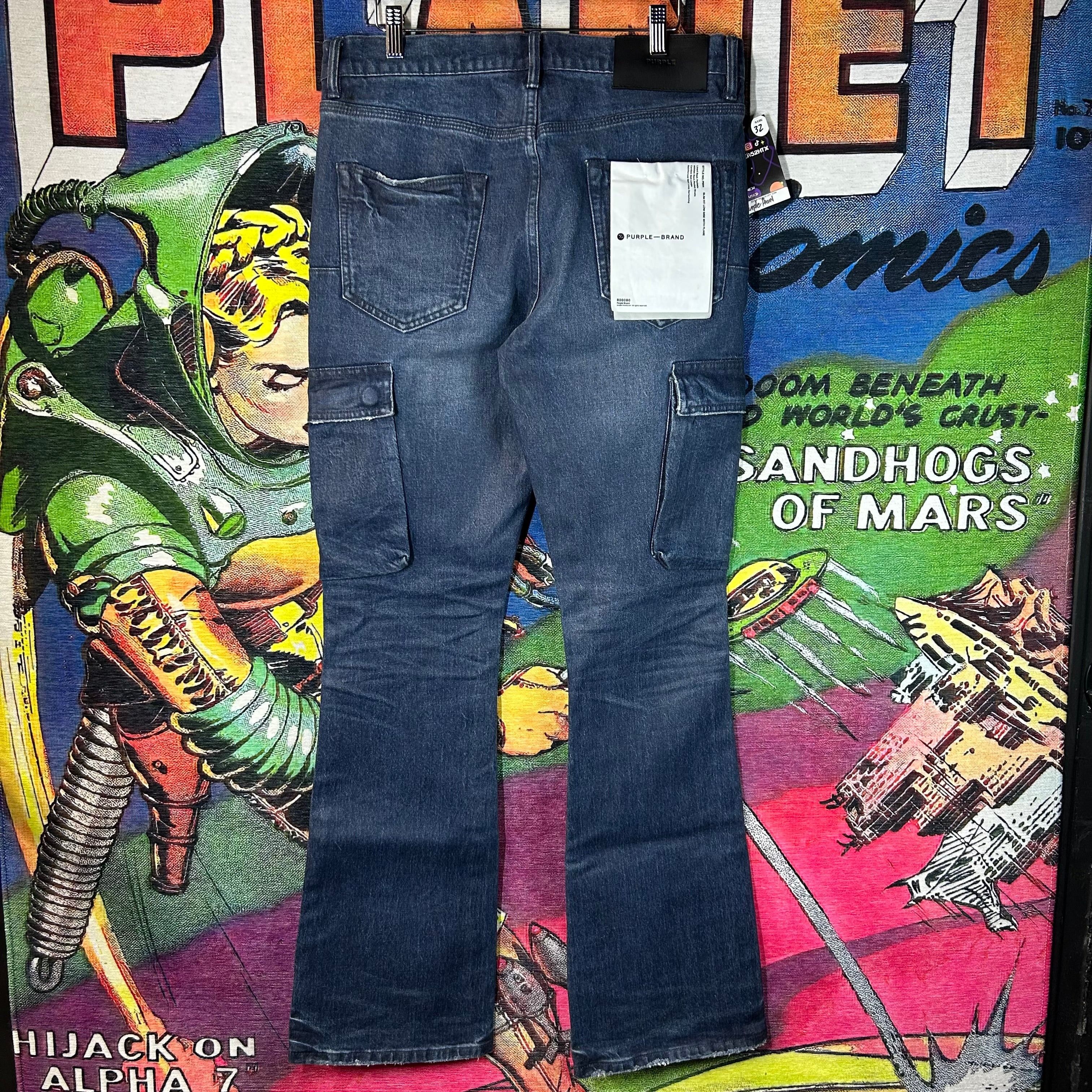 Purple Brand Purple Brand Flared Cargo Jeans Size 32” Size US 32 / EU 48 - 2 Thumbnail