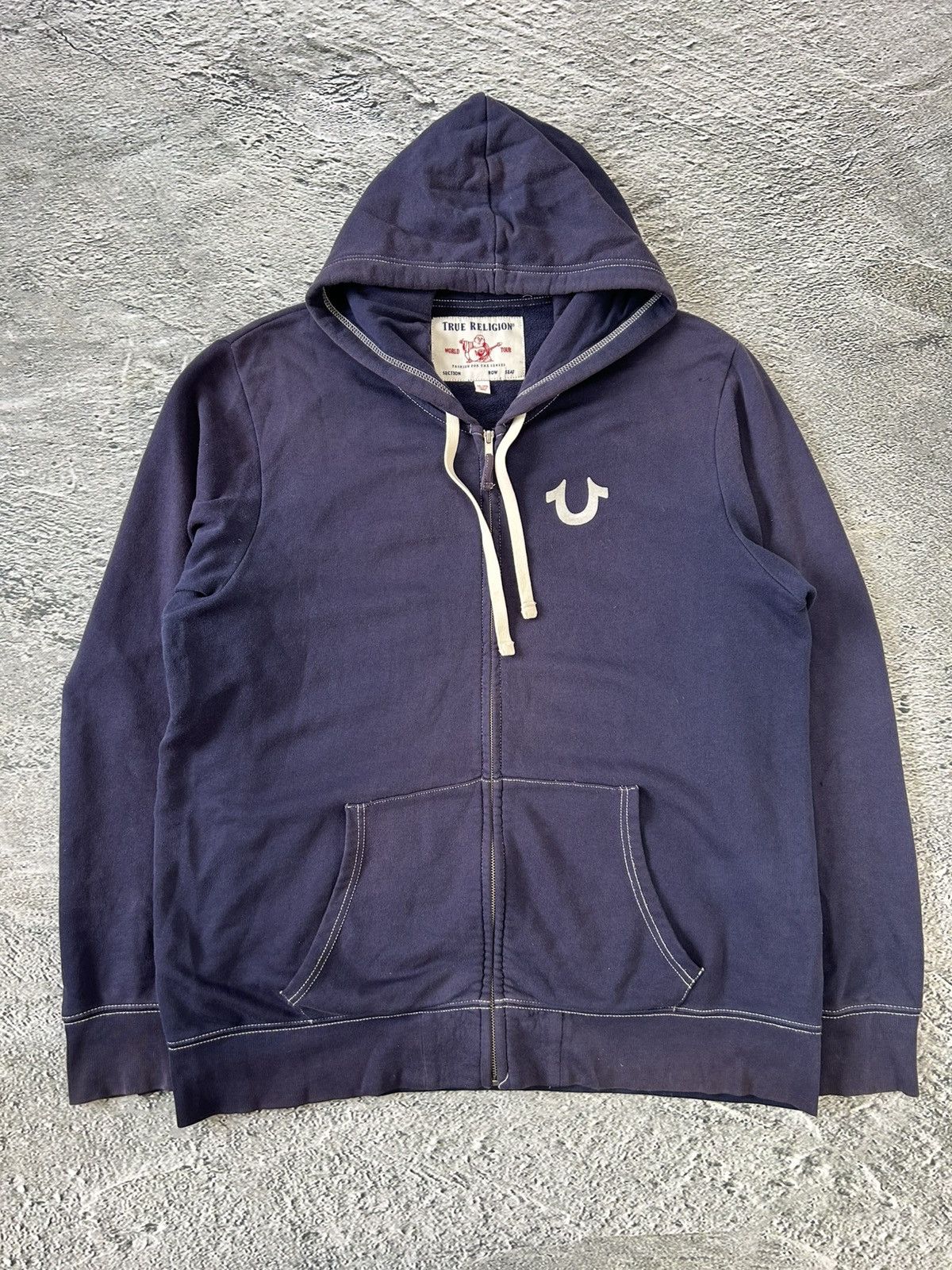 True Religion True Religion vintage Navy blue zip hoodie big logo Size US XXL / EU 58 / 5 - 1 Thumbnail