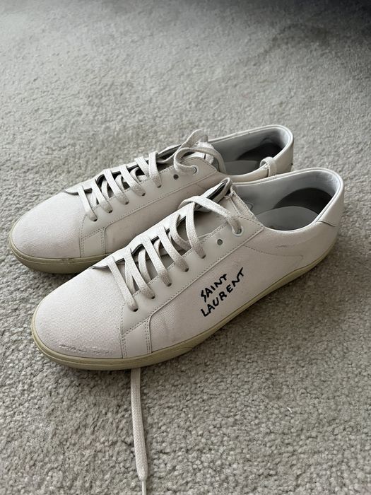 Saint Laurent Paris Court Classic SL06 Distressed Sneakers Grailed