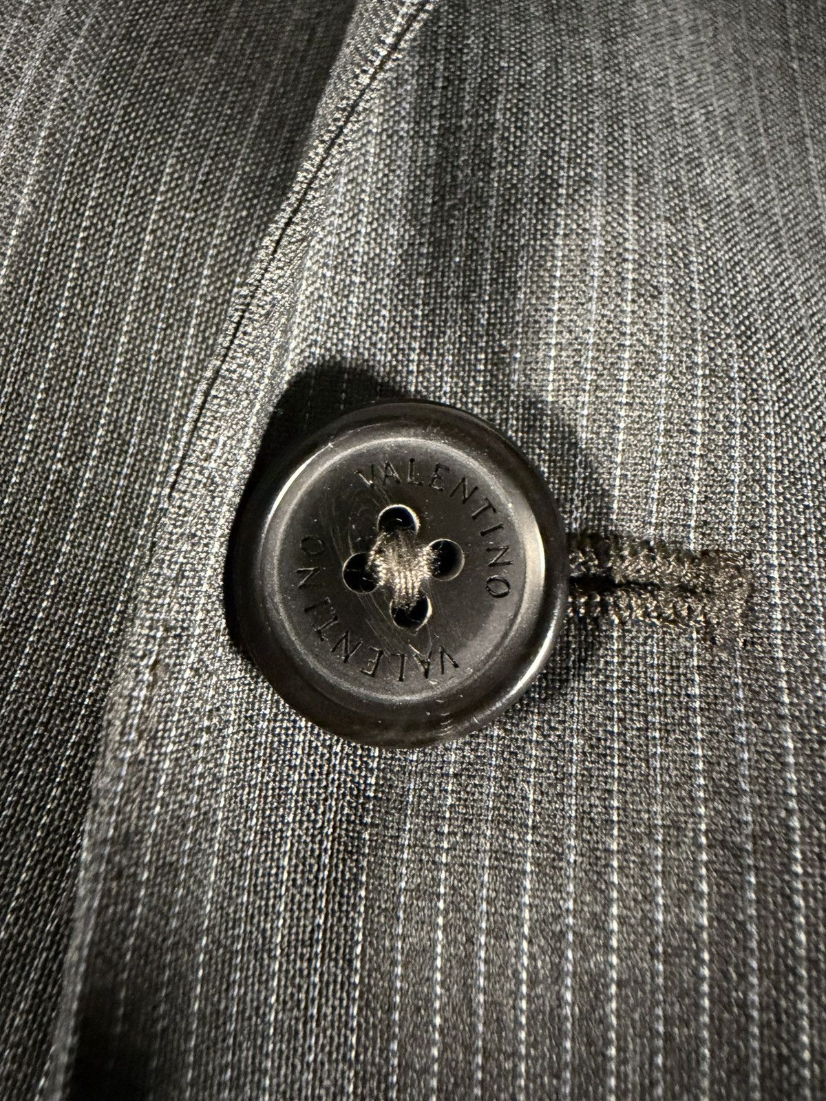 Valentino Valentino Roma Men’s 2 Button Grey Blazer Pinstripe Size 46R Size 46R - 5 Thumbnail