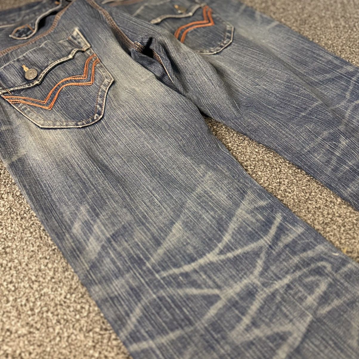 Edwin Vintage 90s Japanese Edwin XV Distressed Baggy Flared Denim Size US 34 / EU 50 - 13 Thumbnail
