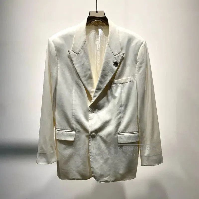 Dior Dior White Cotton Classic Men's Blazer . Size US M / EU 48-50 / 2 - 1 Thumbnail