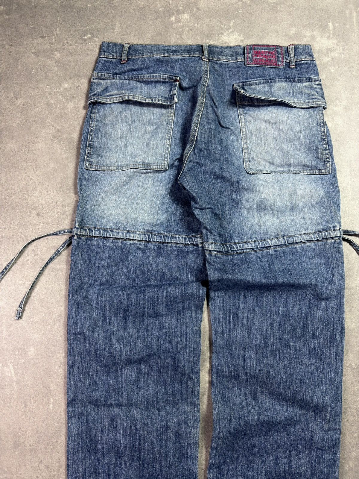 Marithe + Francois Girbaud 00s Marithe + Francois Girbaud Logo Bondage Straps Denim 32 Size US 32 / EU 48 - 13 Thumbnail
