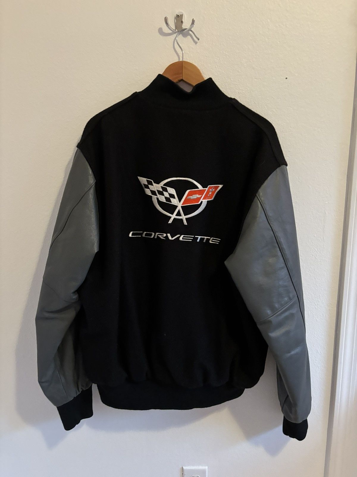 Other Mens Corvette Letterman/Bomber leather jacket XL Size US XL / EU 56 / 4 - 2 Thumbnail