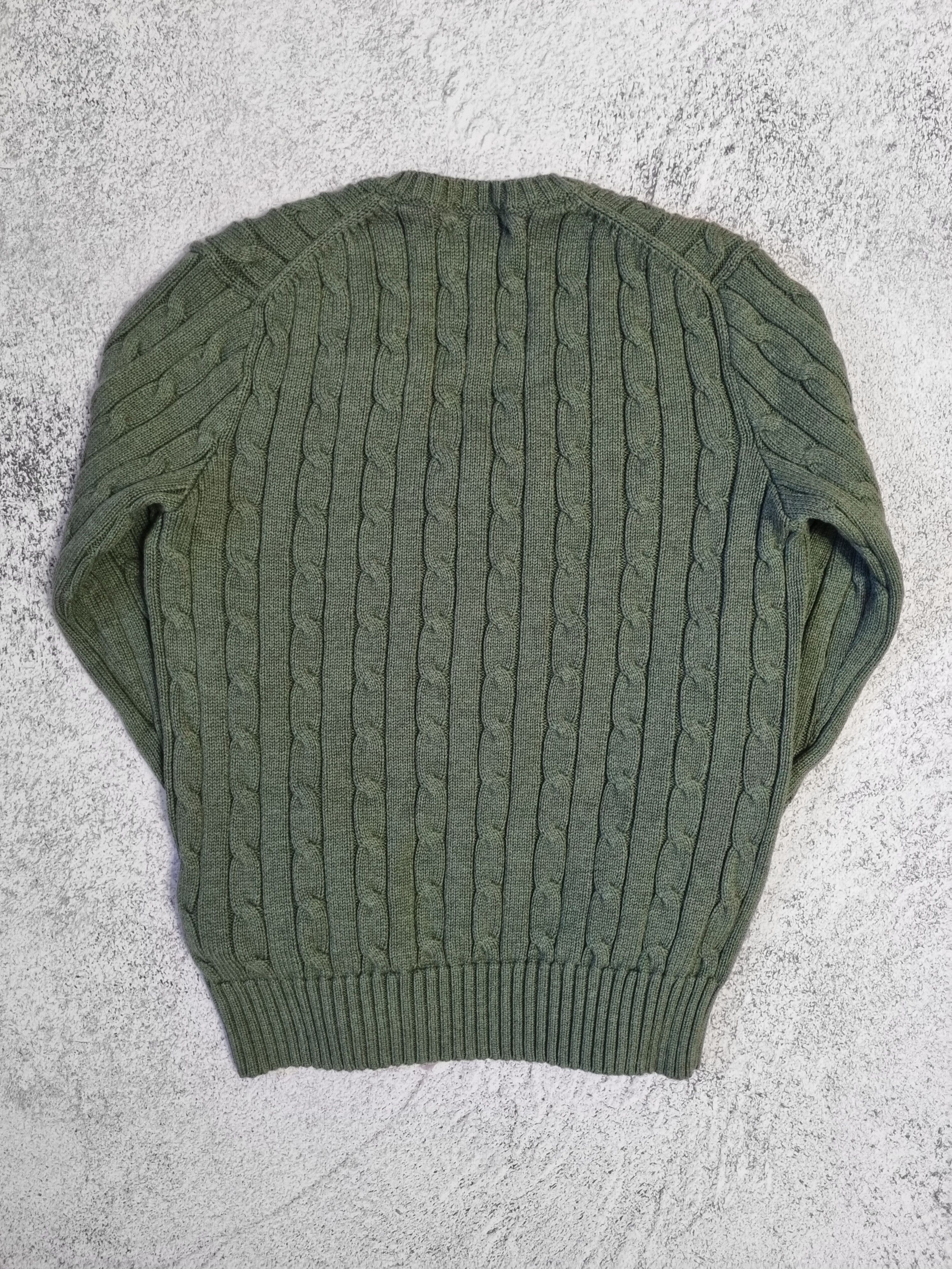 Polo Ralph Lauren Polo Ralph Lauren Braided Cable Knit V Neck Cotton Sweater Size S / US 4 / IT 40 - 5 Thumbnail
