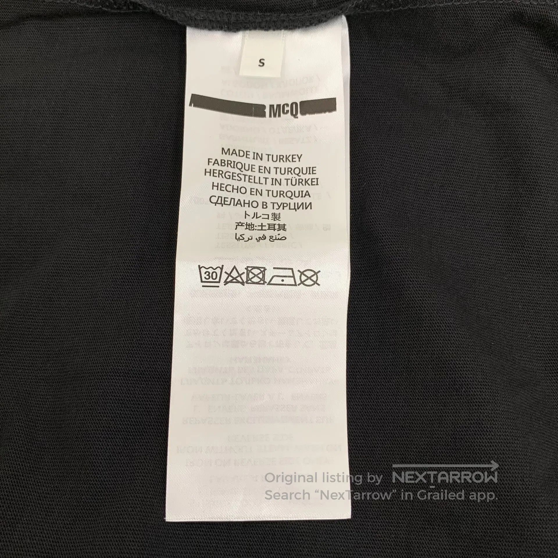 Alexander McQueen Alexander McQueen Black logo letter print cotton crew neck Size US S / EU 44-46 / 1 - 7 Thumbnail