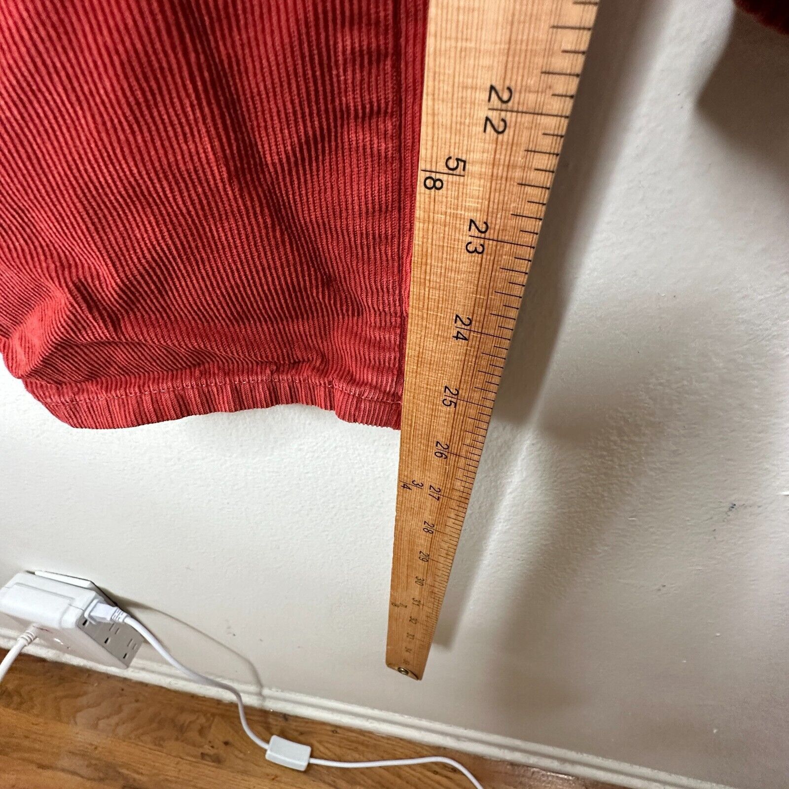 Other AMO The Chloe Rust Corduroy Straight Leg Crop Pant 26 Size 26" / US 2 / IT 38 - 12 Thumbnail