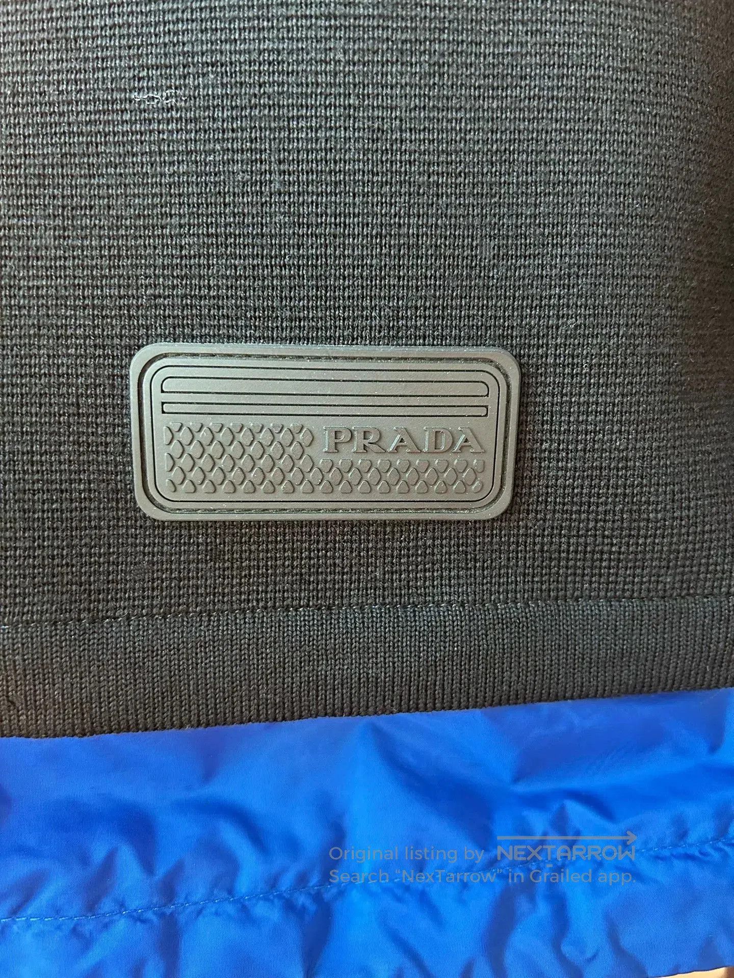 Prada Prada Black Wool Knit Sweater with Blue Hem. Size US S / EU 44-46 / 1 - 3 Thumbnail