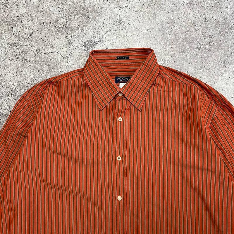 Paul & Shark × Vintage Paul Shark Yachting Striped Terracotta Shirt Size 2XL Size US XXL / EU 58 / 5 - 4 Thumbnail