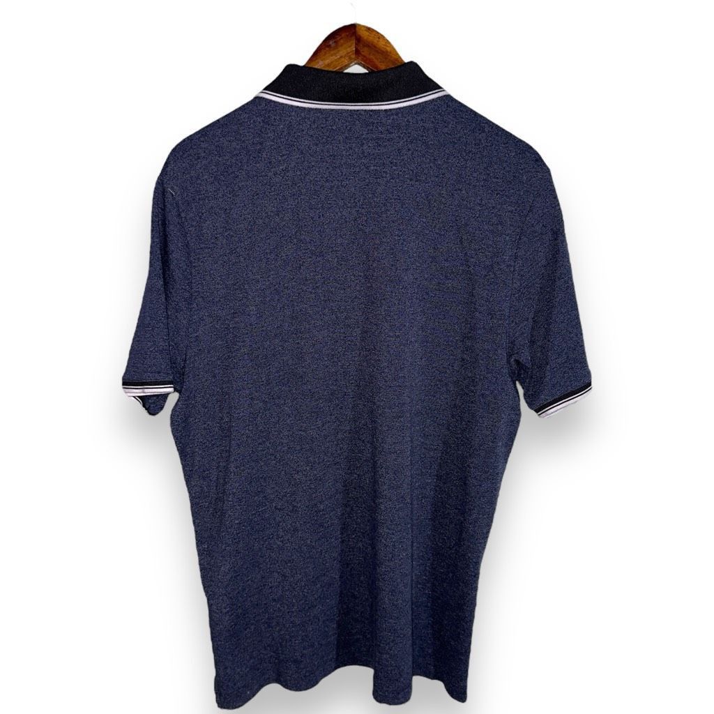 Karl Lagerfeld Karl Lagerfeld Navy S/S Zip Polo Shirt Sz XL Size US XL / EU 56 / 4 - 10 Thumbnail