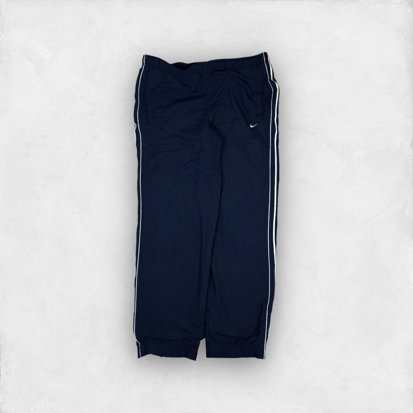 Nike × Vintage Nike Men's Blue White Swoosh Straight Leg Joggers Pant XL Size US 34 / EU 50 - 1 Thumbnail