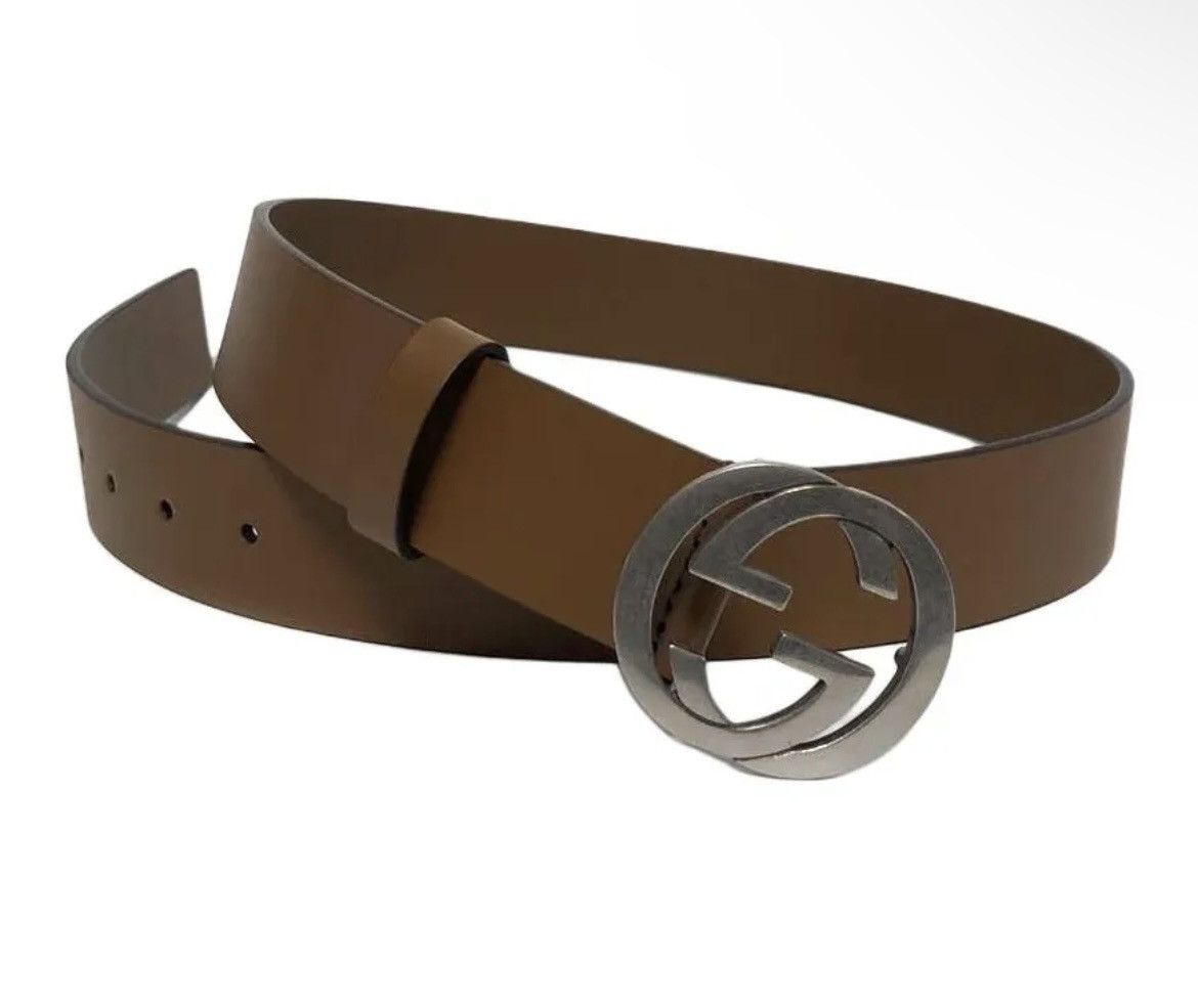 Gucci Gucci Interlocking G Signature Leather Belt 1.5 inch Width Size 42 - 5 Thumbnail