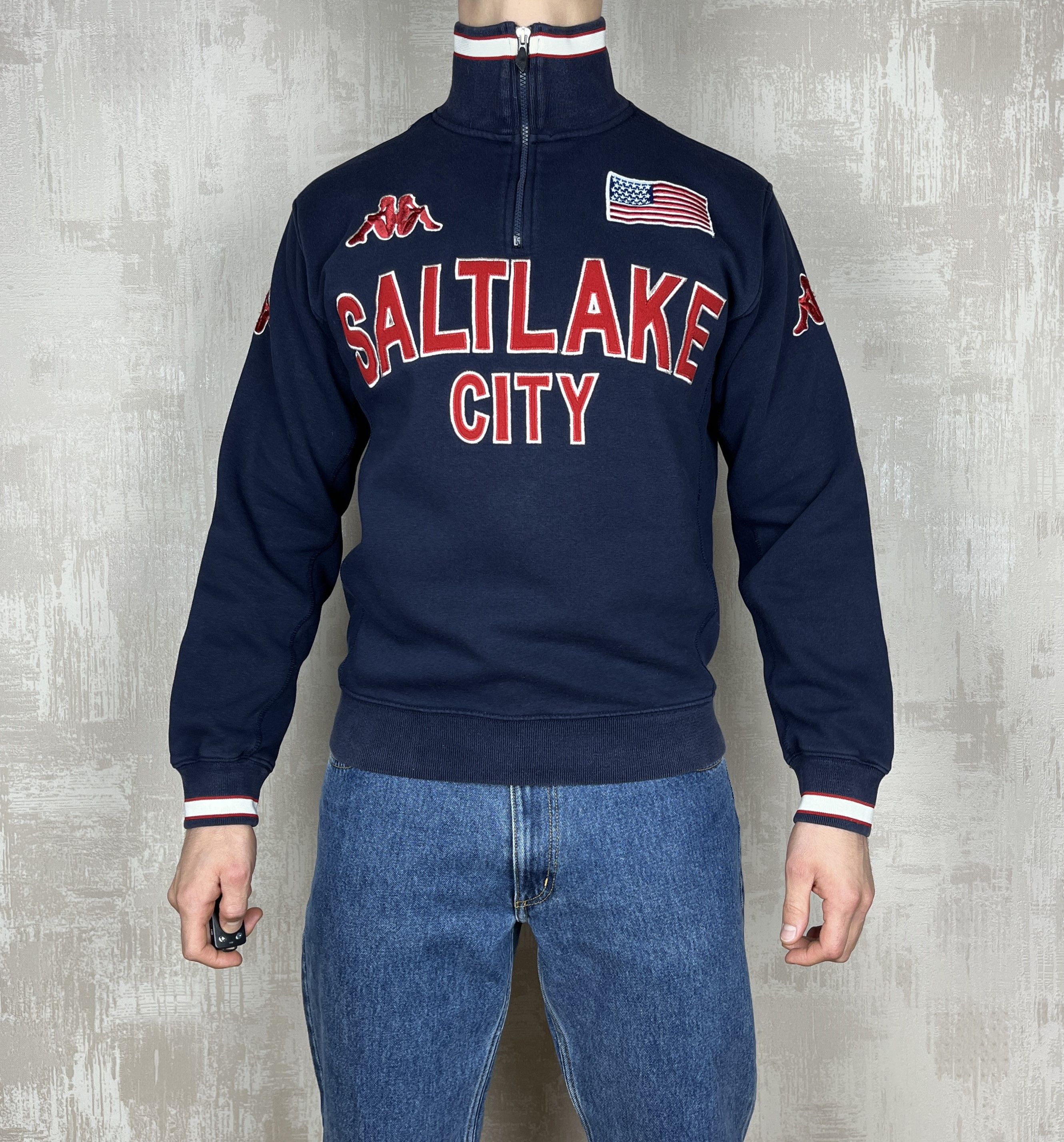 Kappa Salt Lake City USA Pullover Sweatshirt Half Zip Kappa Size US XL / EU 56 / 4 - 2 Thumbnail