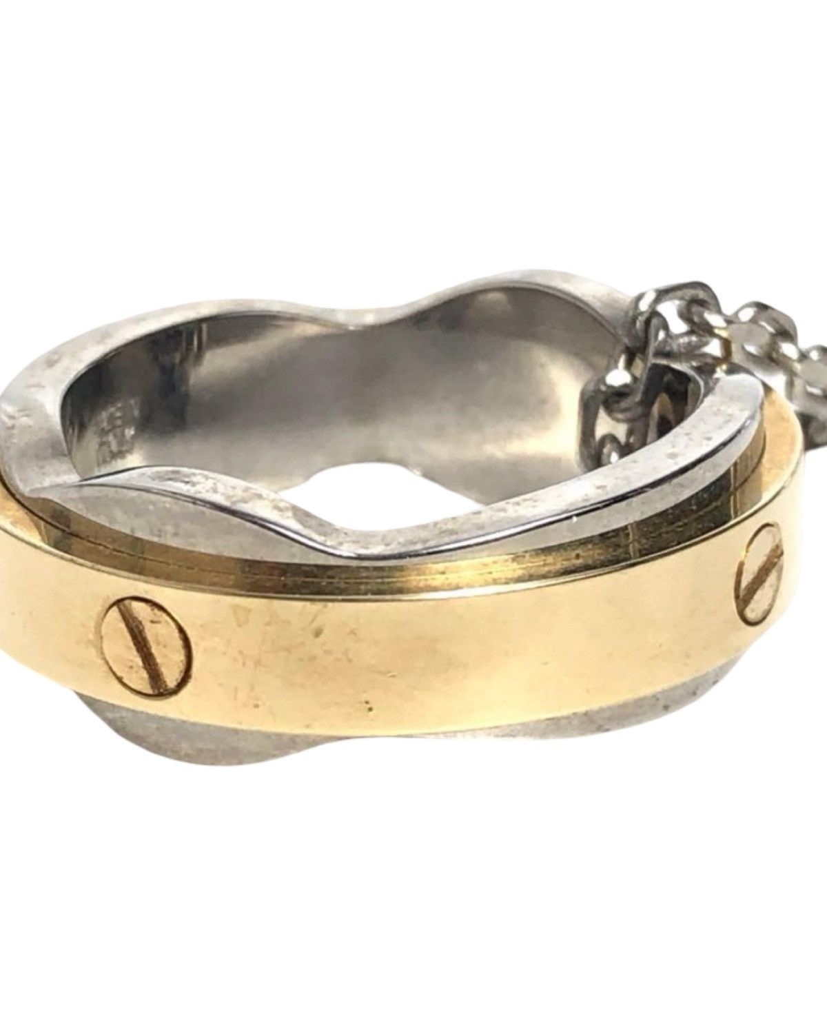 Dolce & Gabbana Two Tone Double Ring Necklace Size ONE SIZE - 3 Thumbnail