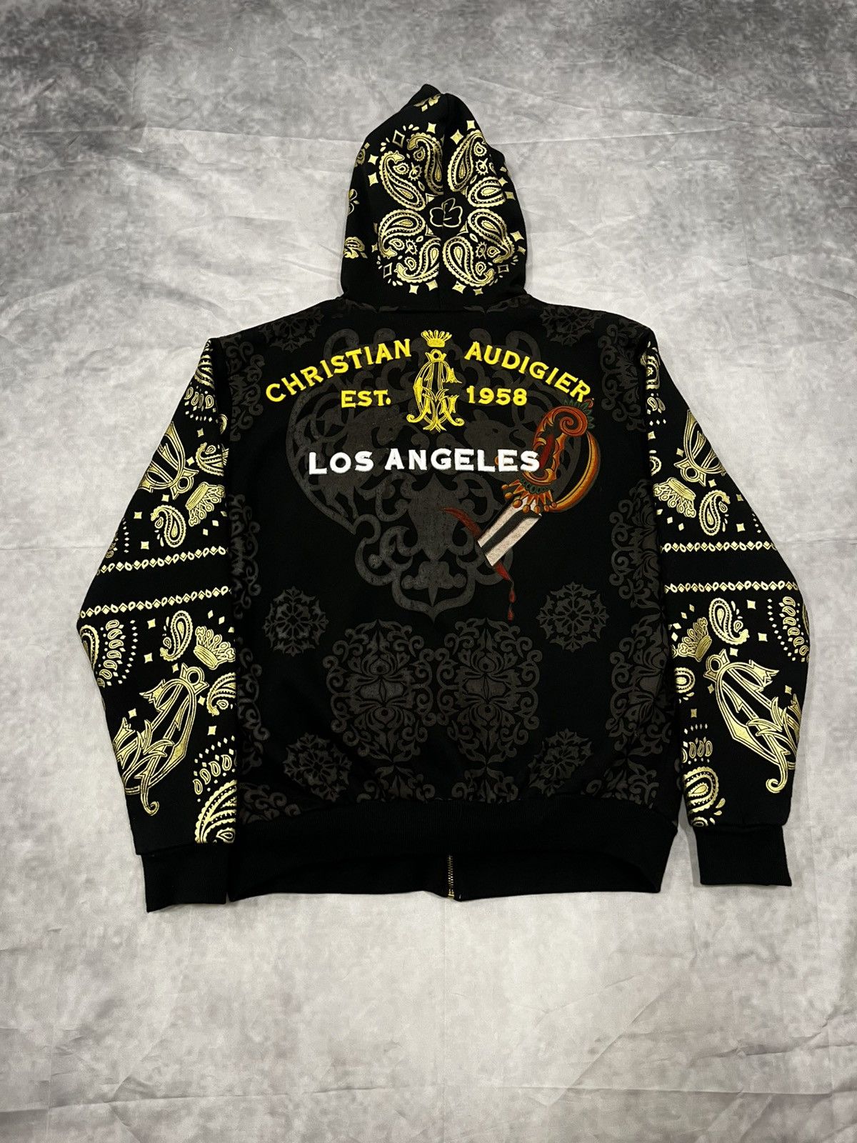 Christian Audigier Christian Audigier Ed Hardy Vintage Tatoo Full Zip Hoodie Size US XL / EU 56 / 4 - 7 Thumbnail