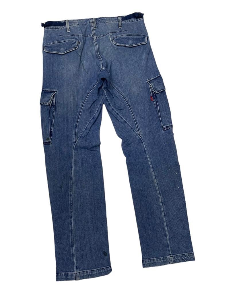 Engineered Garments DISTRESSED DENIM CARGO PANTS LEVIS ENGINEERED MULTI POCKET Size US 30 / EU 46 - 6 Thumbnail