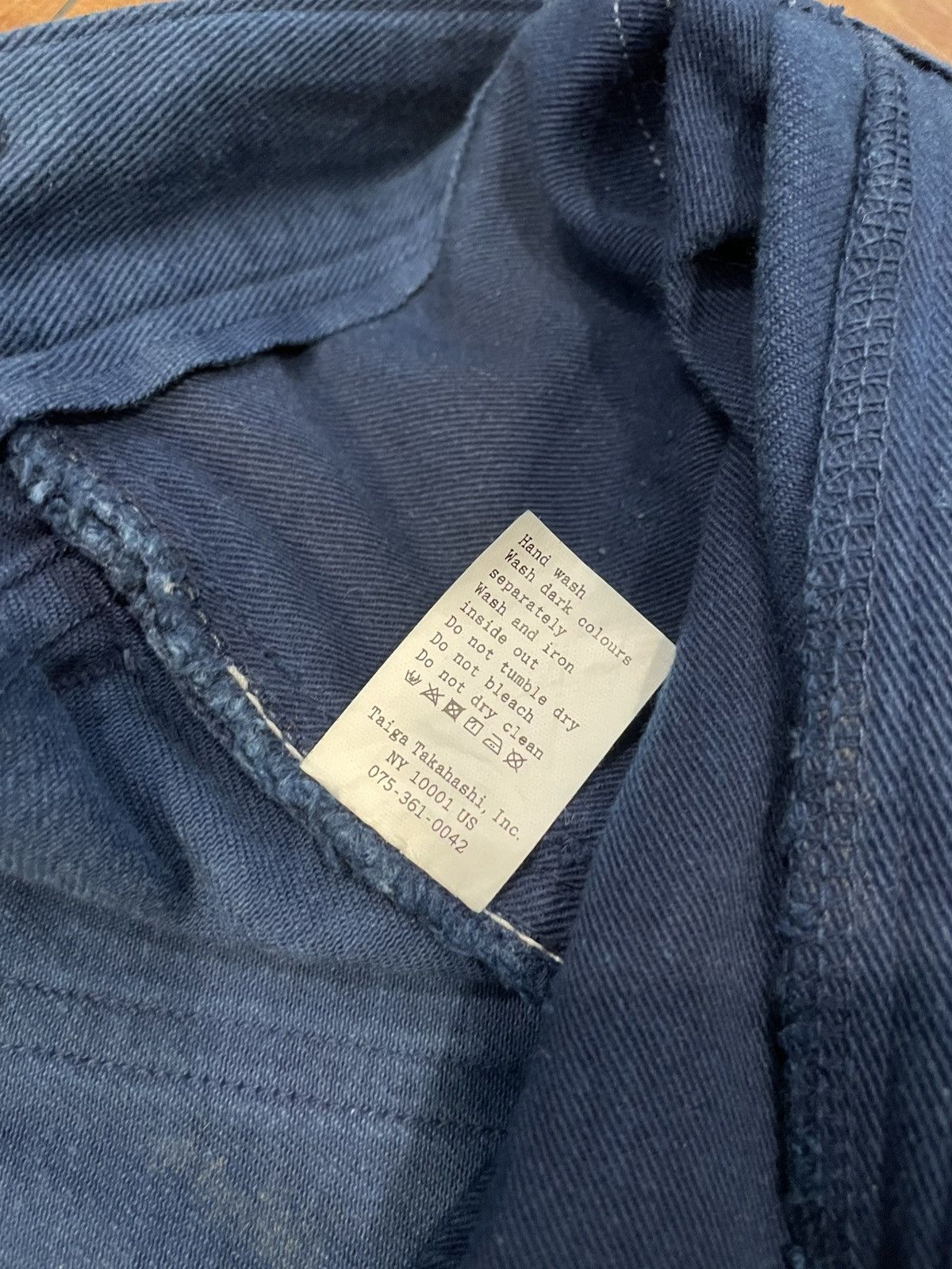 Taiga Takahashi Lot 209 Buckle-Backed Trousers in Indigo Size US 32 / EU 48 - 6 Thumbnail