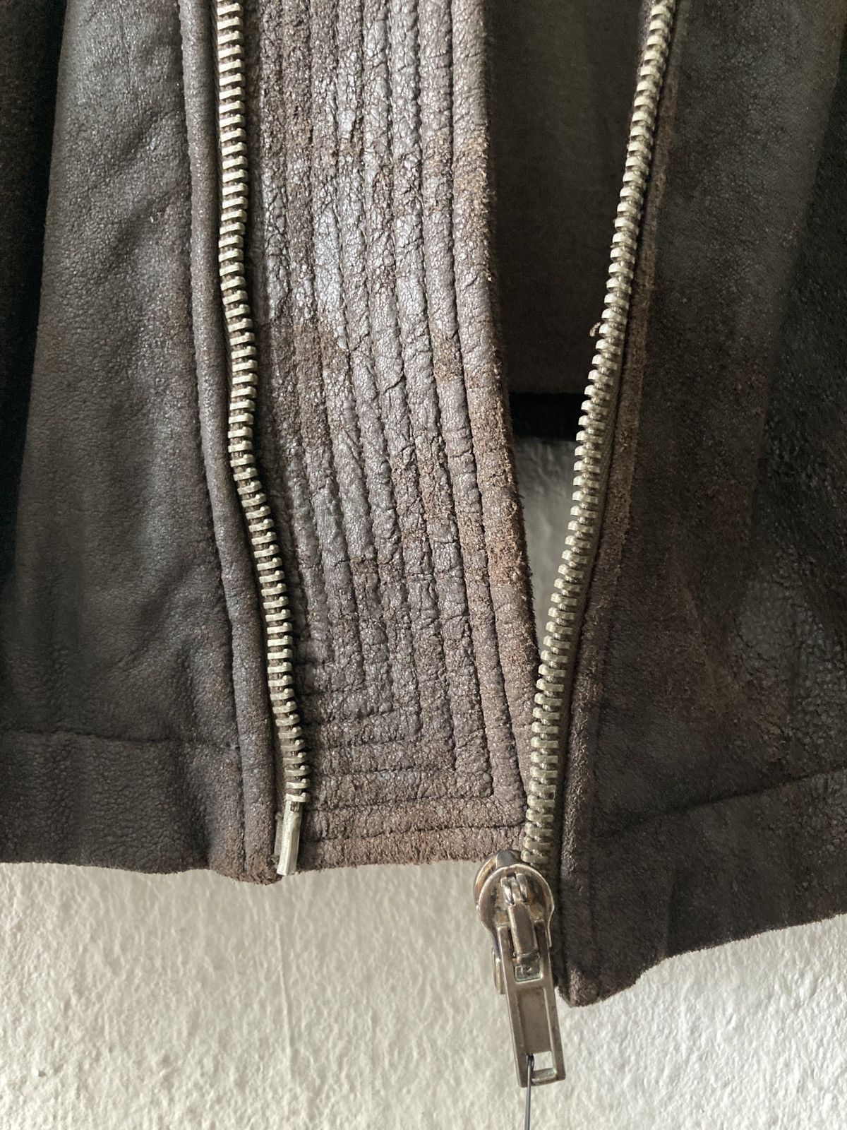 Rick Owens F/W 09 “CRUST” Bitter Blistered Lamb Mollino Leather Jacket Size US L / EU 52-54 / 3 - 4 Thumbnail